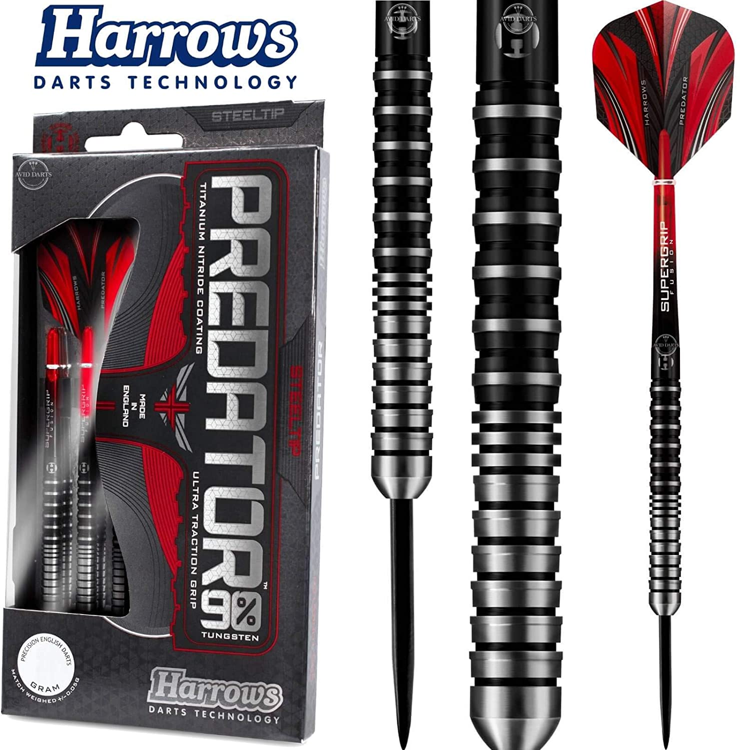 Harrows Predator 90% Tungsten Steel Tip Darts Harrows Predator 90% Tungsten Steel Tip