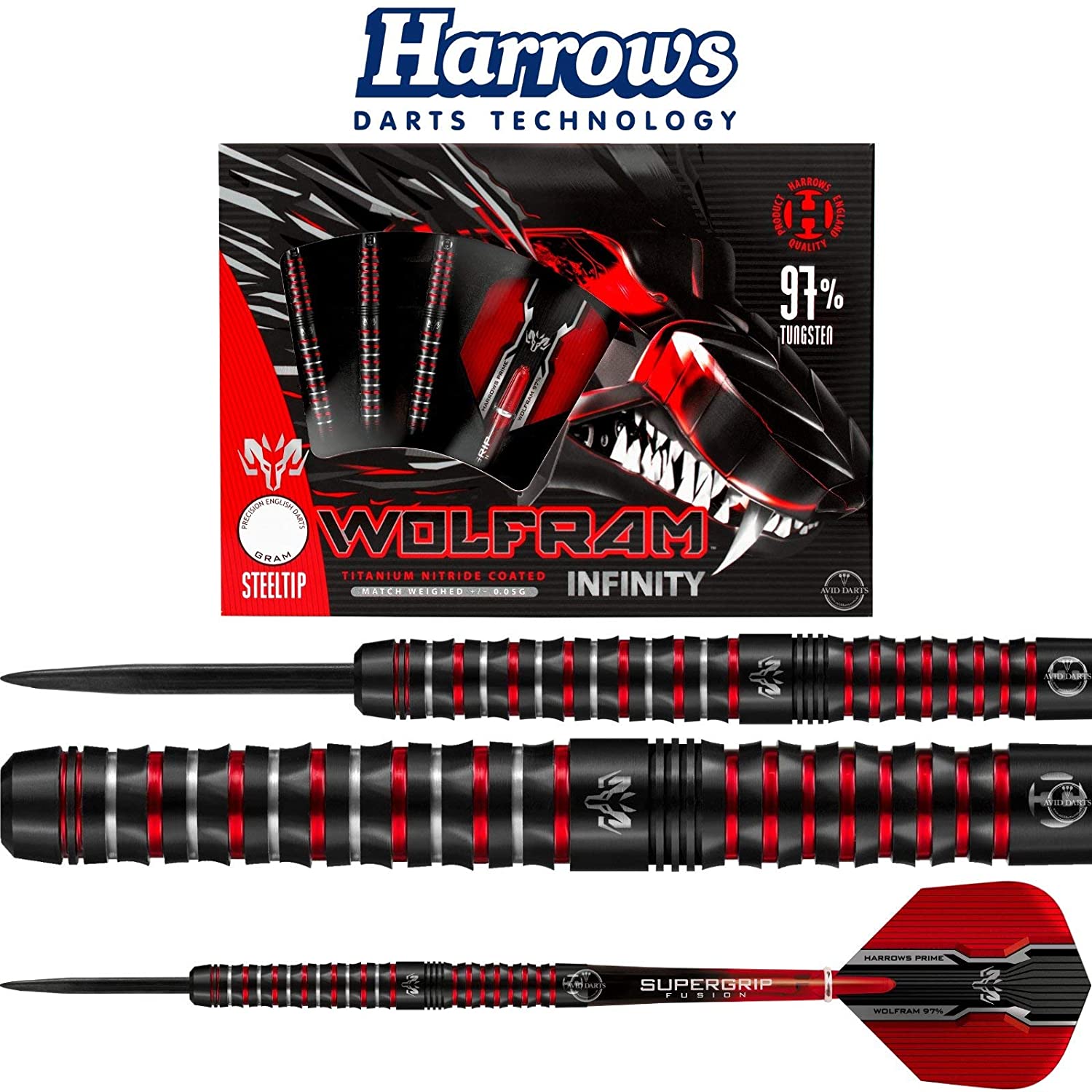 Harrows Wolfram Infinity 97% Tungsten Steel Tip 